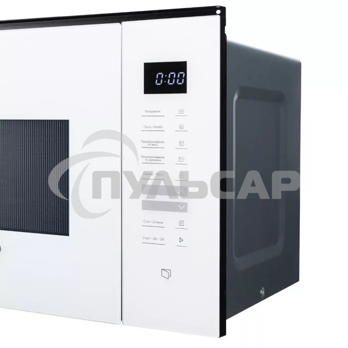 Микроволновая печь встраиваемая DeLonghi DMO 25BB ROMA белый, 25 л, 1450 Вт, переключатели - сенсор