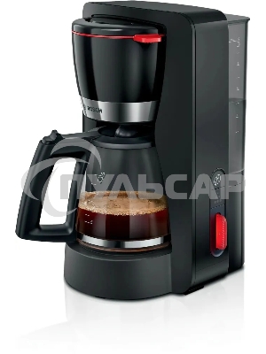 Кофеварка капельная Bosch TKA4M233, черный, тип кофе молотый, 1.4 л, 1200 Вт