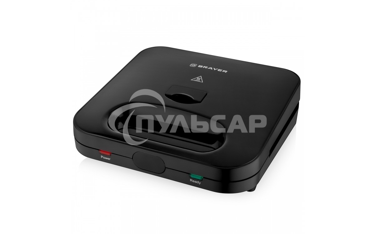 Сэндвичница BRAYER BR2202 3 в 1: сэндв, вафли, гриль, 750 Вт, съем.пласт 22,3*13,1 см, антиприг.пок