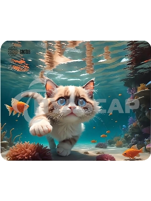 Коврик для мыши Cactus Fish Cat 300x250x3мм (CS-MPC-D15M)