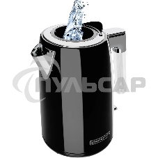 Чайник электрический Polaris PWK 1746CA Water Way Pro 1.7л. 2200Вт черный (корпус: нержавеющая сталь)
