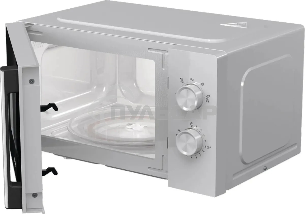 Микроволновая печь Gorenje MO17E1WH белый, 17 л, 700 Вт, переключатели - поворотный механизм