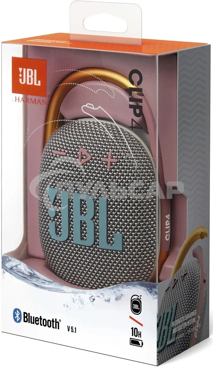 Портативная акустика JBL CLIP 4, серый