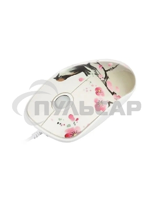 Мышь проводная Qumo Office M43 Serenity белый, 1000 dpi, USB, кнопки - 3