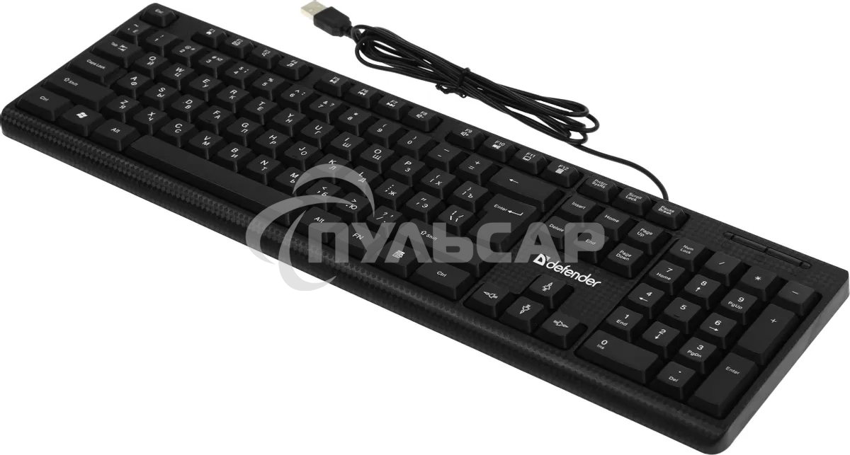 Клавиатура проводная Defender Daily HB-162, USB, черный