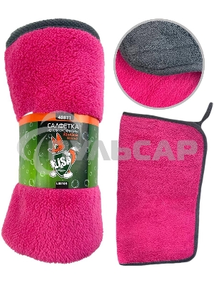 Салфетка LI-SA LS0105 из суперплотной микрофибры для сушки и полировки 32х43см, плотность 600г/м2 48871