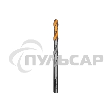 Сверло спиральное по металлу Denzel 7,5 x 109мм, Р6М5, Golden Tip