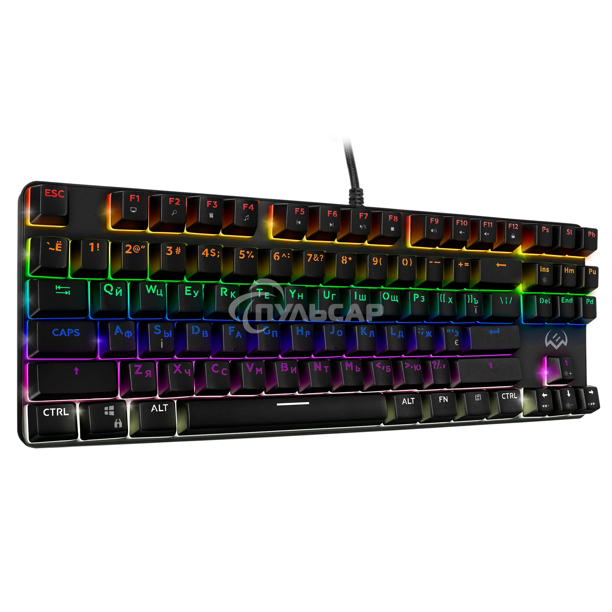 Клавиатура проводная игровая SVEN KB-G9150 (Outemu Blue switches, USB, 87 кл., ПО, RGb-подсветка)