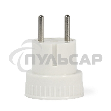 Адаптер переходник без заземления Smartbuy (SBE-06-S05-w) белый 6А 250В