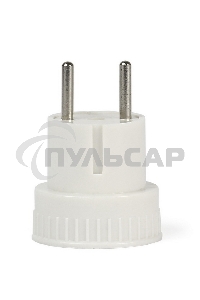 Адаптер переходник без заземления Smartbuy (SBE-06-S05-w) белый 6А 250В