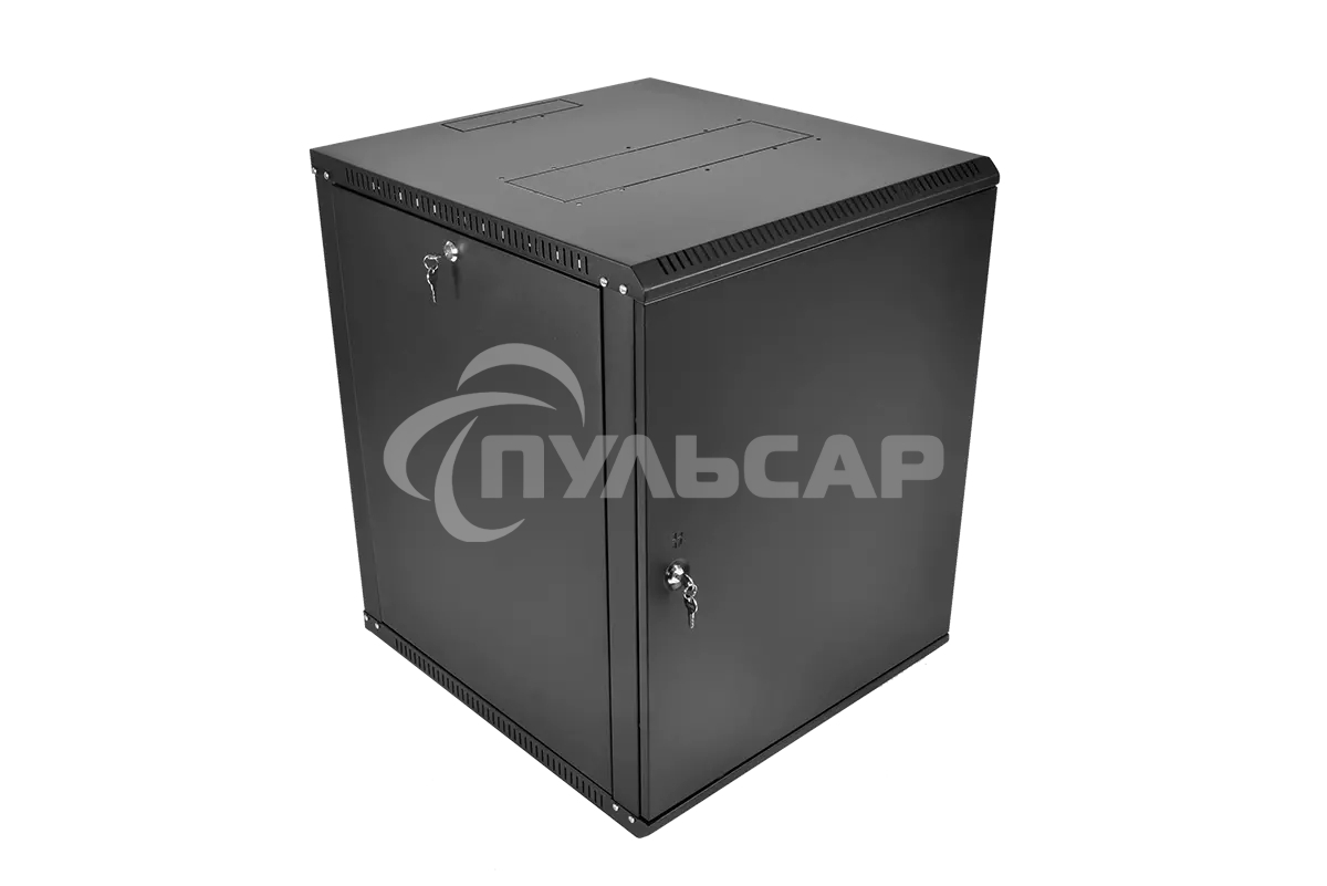 Шкаф телекоммуникационный настенный разборный ЦМО ЭКОНОМ 15U (600 650) дверь металл, черный