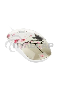 Мышь проводная Qumo Office M43 Serenity белый, 1000 dpi, USB, кнопки - 3