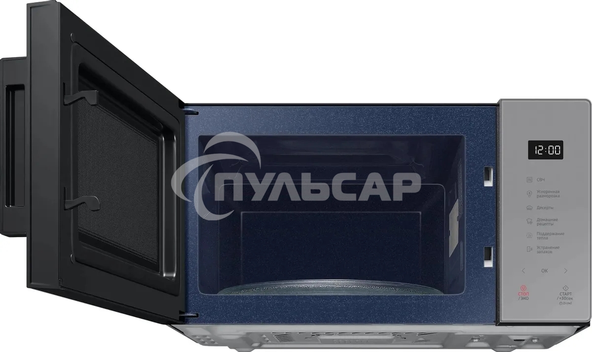 Микроволновая печь Samsung MS23T5018AG/BW серый, 23 л, 800 Вт, переключатели - сенсор