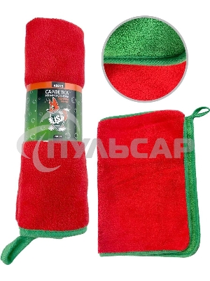 Салфетка LI-SA LS0107 из суперплотной микрофибры для сушки и полировки 32х43см, плотность 800г/м2 48873