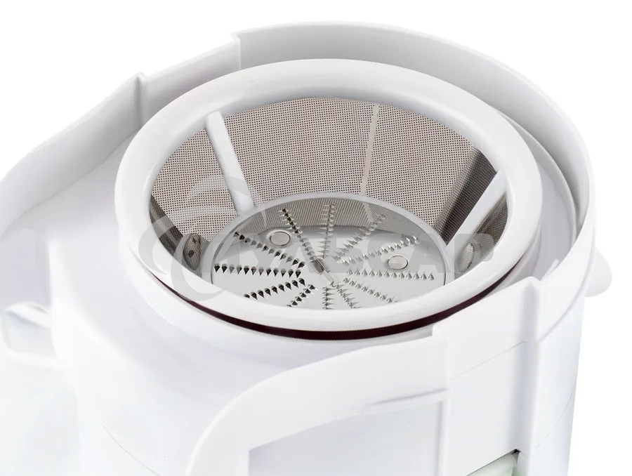 Соковыжималка центробежная Hyundai HY-JE1615 500Вт рез.сок.:400мл. белый/зеленый