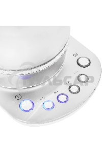 Чайник электрический Hyundai HYK-G4033 1.7л. 2200Вт белый/серебристый (корпус: стекло)