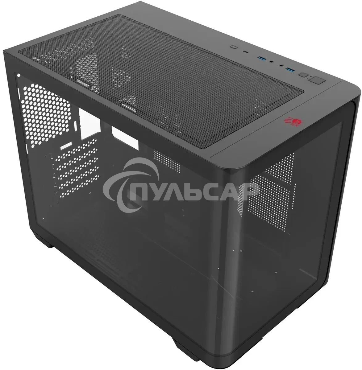 Компьютерный корпус Bloody BD-CC112 черный без БП mATX 9x120мм 2xUSB 3.0 audio bott PSU