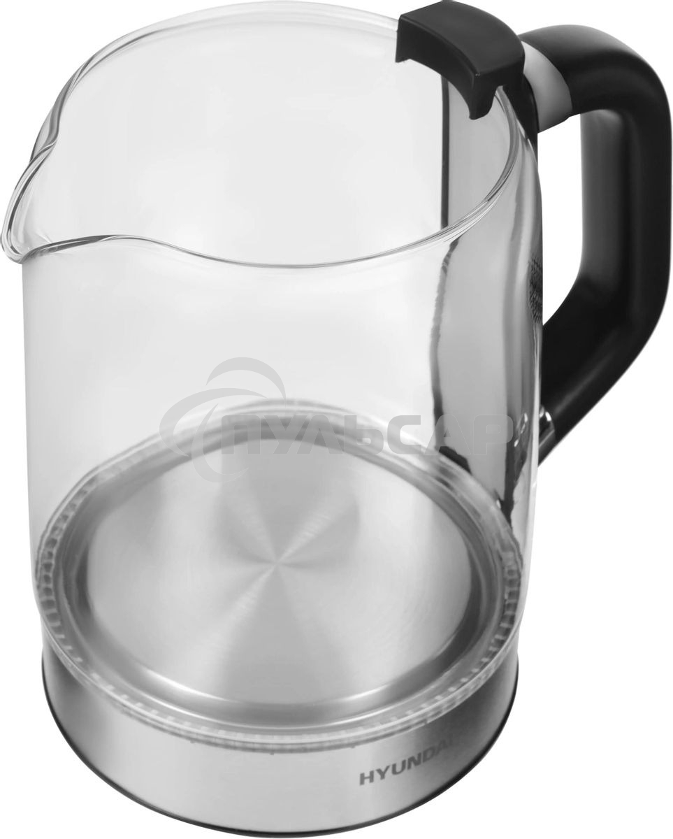 Чайник электрический Hyundai HYK-G5501 1.7 л, 2200 Вт, серебристый/черный