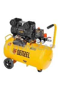 Компрессор безмасл. малошумный Denzel DLP-950/24, 950 Вт, 24 л, 2850 об/мин, 170 л/мин