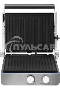 Электрогриль Hyundai HYG-4046 2200Вт черный/серебристый