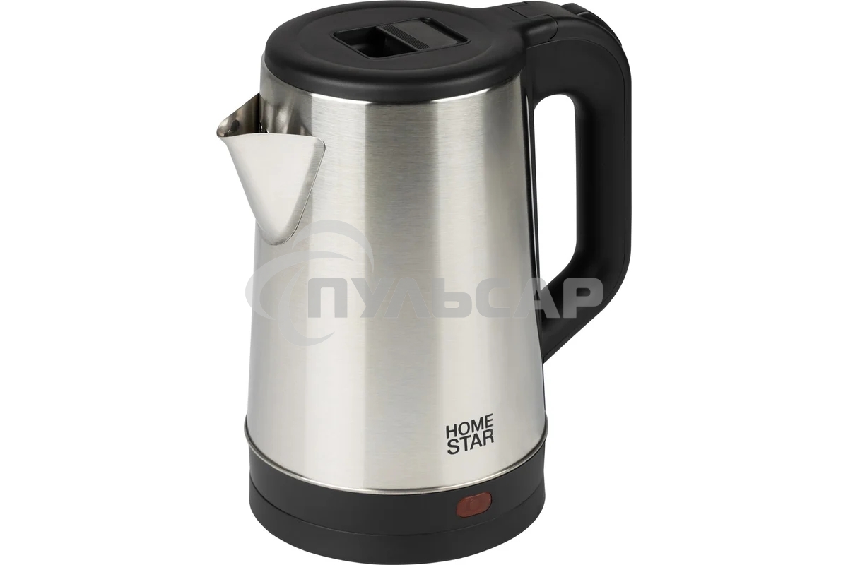 Чайник электрический HOMESTAR HS-1041 1,8 л, 1500 Вт, нержавейка, стальной/черный