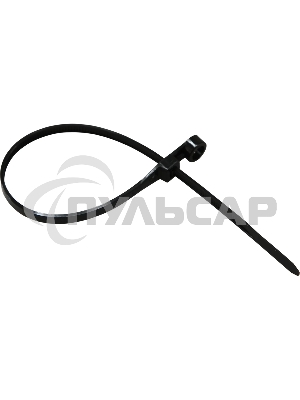 Хомут кабельный Rexant 07-0205 4.3х200 нейл. под винт черный (уп.100 шт)