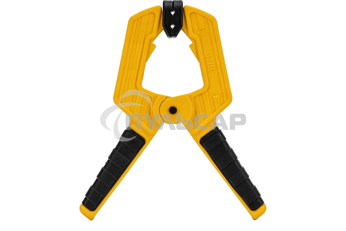 Струбцина клещеобразная Denzel усиленная 80 х 60 мм, двухкомпонентные рукоятки