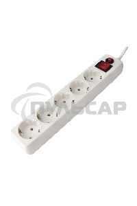 Сетевой фильтр Гарнизон EHLW-1 10А 1.8м 5 розеток белый (21214)