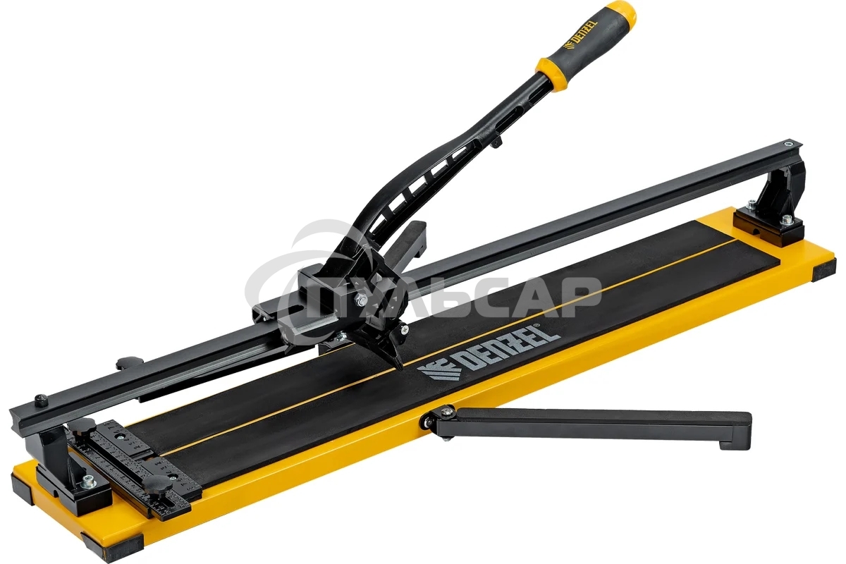 Плиткорез рельсовый 800х16мм, каретка на подш., стальная станина, усил. рукоятка-пенал Denzel