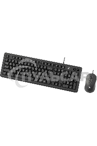 Комплект клавиатура+мышь Оклик S605 проводной USB 1800 DPI черный