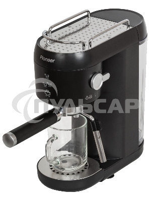 Кофеварка рожковая Pioneer CM109P black черный, исп. кофе - молотый, 1 л, 1400 Вт, 20 бар