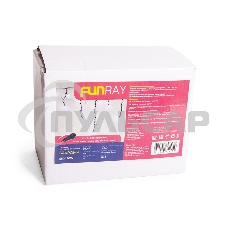 Гирлянда светод. уличная Funray Бахрома SIC-120W, 3.0*0.7м,120 ламп,хол.бел,IP60,черн.шн.1.5м,СОЕД,