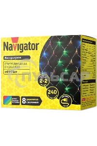 Гирлянда Navigator NGF-N01-240RGBY-12-2x2m-230-TR-IP20