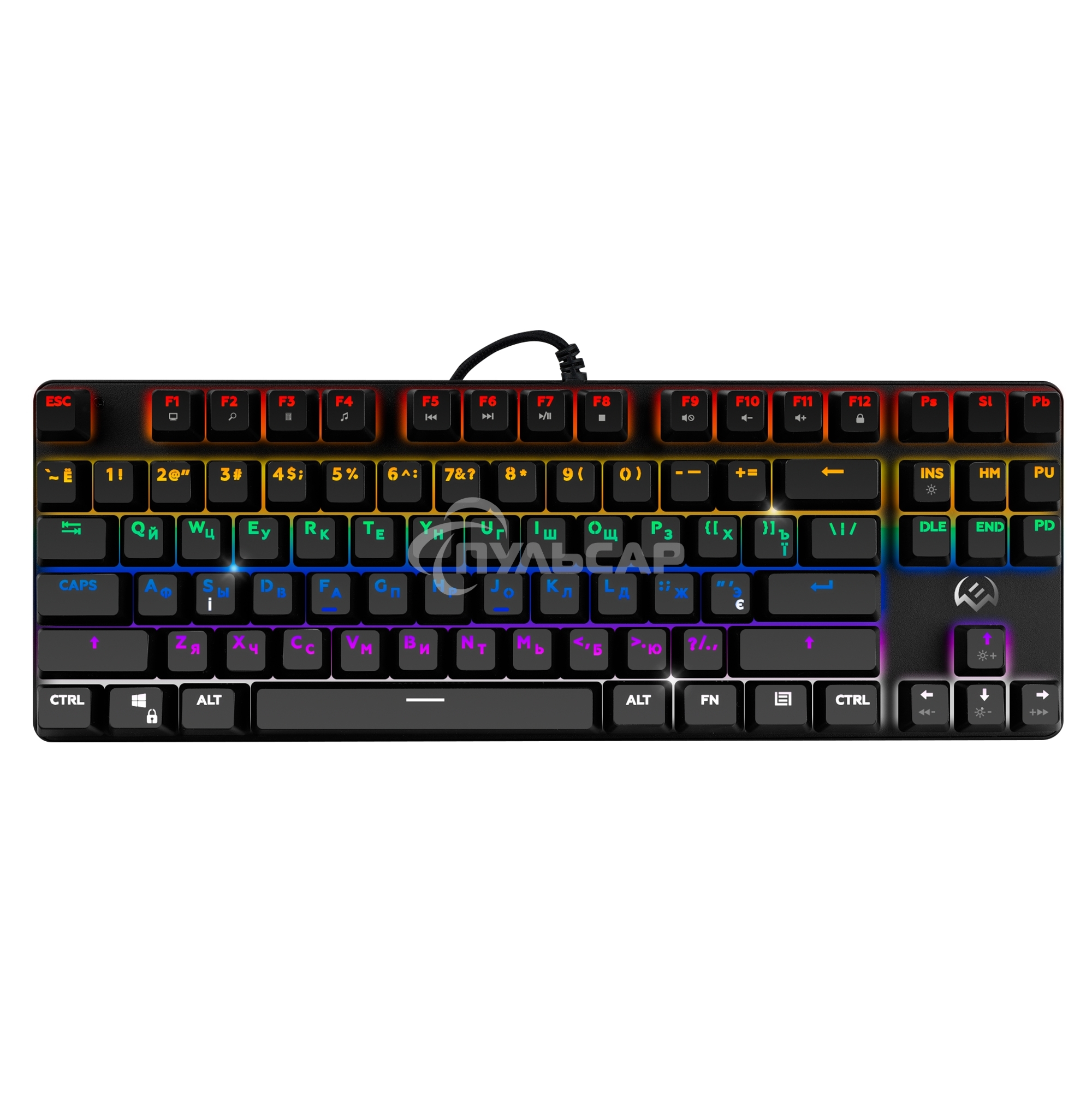 Клавиатура проводная игровая SVEN KB-G9150 (Outemu Blue switches, USB, 87 кл., ПО, RGb-подсветка)