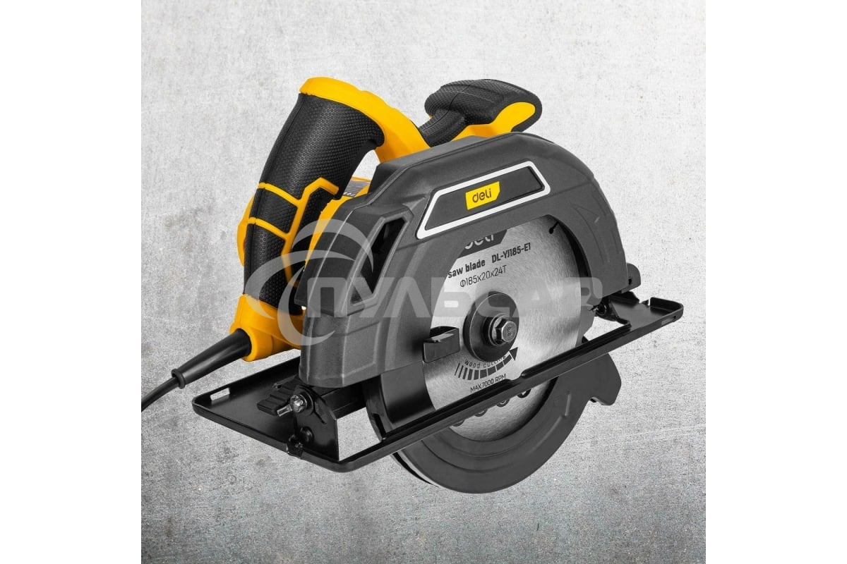 Циркулярная пила Deli DL-YJ185-E1 (1300Вт, 5300об/мин, диаметр диска 185мм)