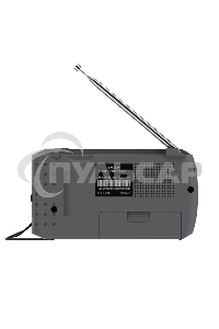 Радиоприемник Maxvi PR-03 grey (AM\FM, аналоговый тюнер, 2 х АА)