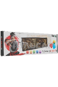 Клавиатура проводная Dialog Katana KK-ML17U BLACK - Multimedia, с янтарной подсветкой клавиш, USB, черная