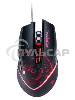 Мышь проводная Qumo Portal M39 черный, 3200 dpi, USB, кнопки - 6