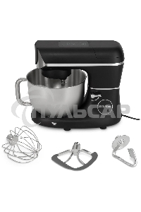 Кухонная машина Hyundai HYM-S8591 планетар.вращ. 1500Вт черный/серебристый