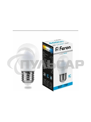 Лампа светодиодная Feron LB-95 7W 230V E27 6400K G45
