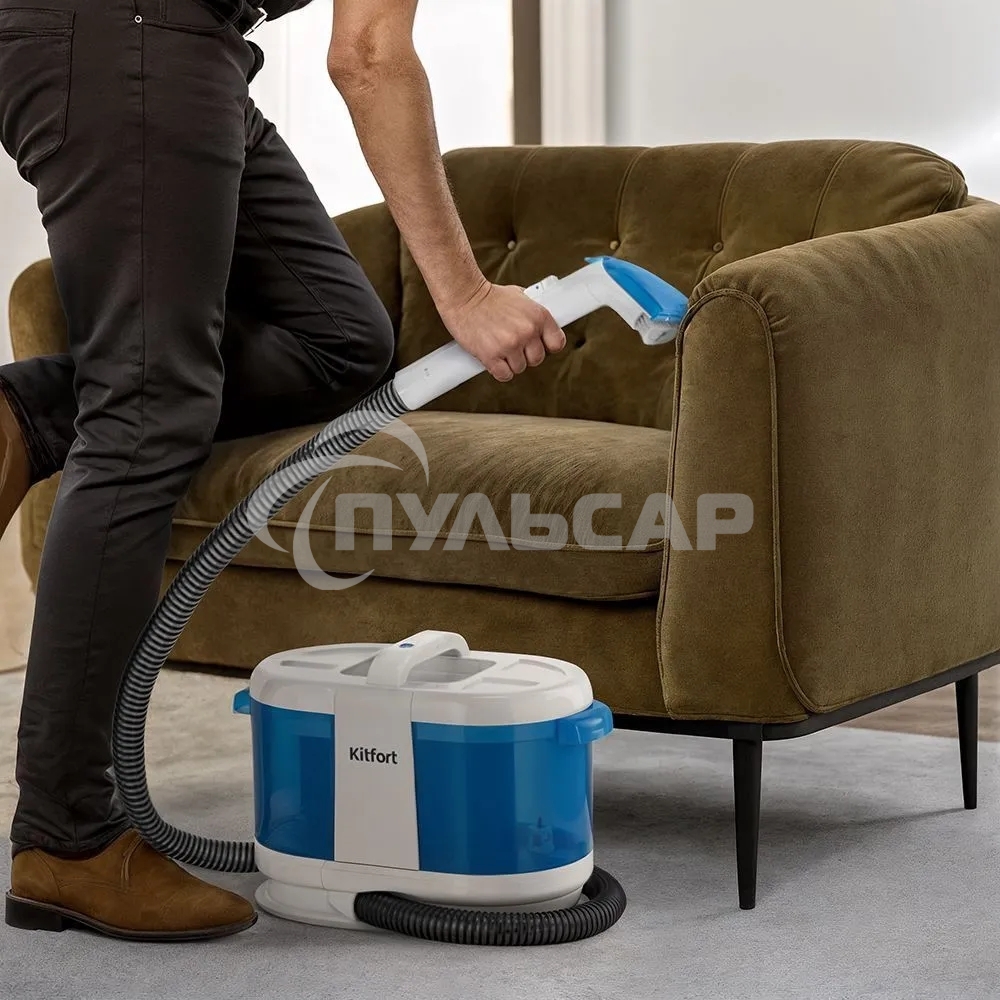 Пылесос моющий Kitfort КТ-5376 170Вт голубой/белый