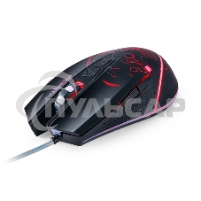 Мышь проводная Qumo Portal M39 черный, 3200 dpi, USB, кнопки - 6