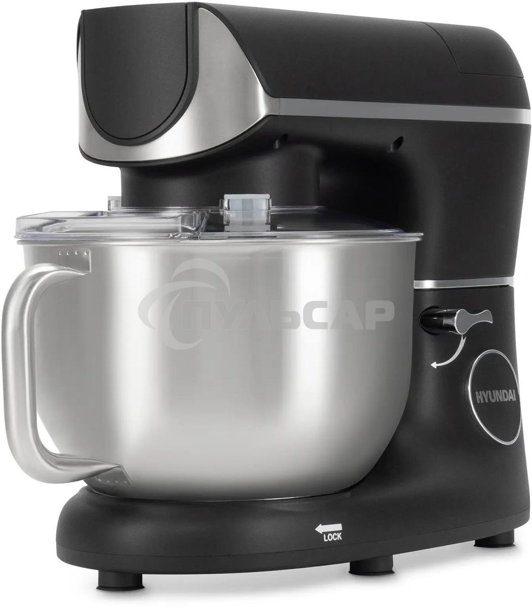 Кухонная машина Hyundai HYM-S8591 планетар.вращ. 1500Вт черный/серебристый