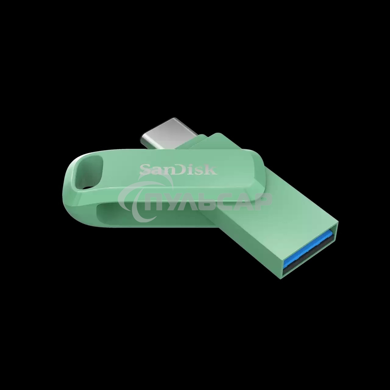 Флешка USB SanDisk SDDDC3 128 Gb, USB3.1 Type-C, зеленая