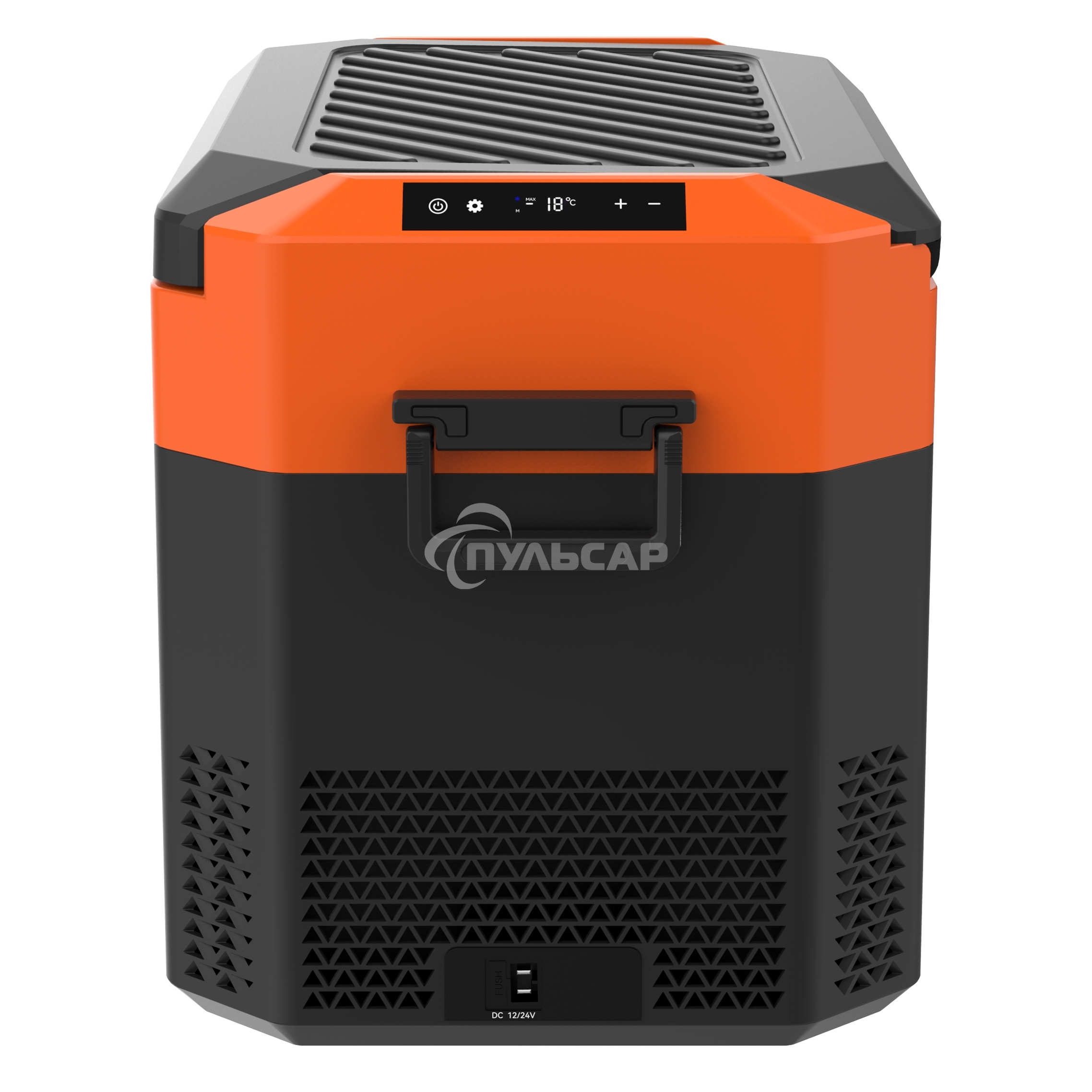 Холодильник автомобильный Бирюса НС-30P7 оранжево-черный