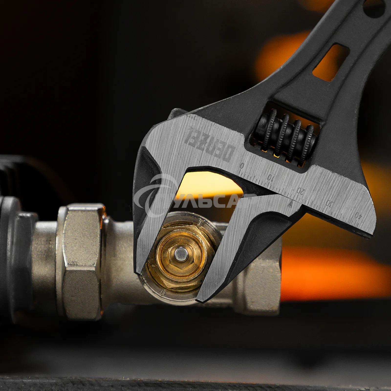 Ключ разводной Denzel 250 мм, CrV, кованый