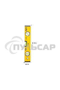 Строительный уровень Deli DL290300 300мм Алюминиевый сплав. Мягкая резина на обоих концах. Магнит для удобства эксплуатации. Измерение под углом 45°.