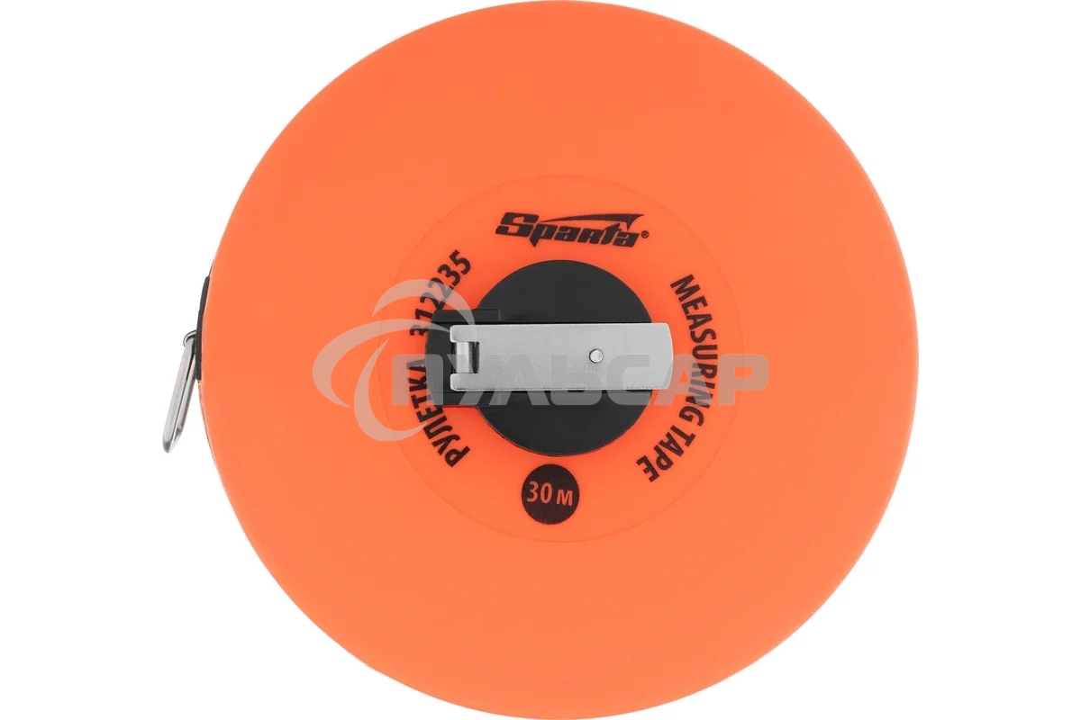 Рулетка геодезическая, 30 м х 12,5 мм, лента ПВХ, закрытый круглый корпус Sparta