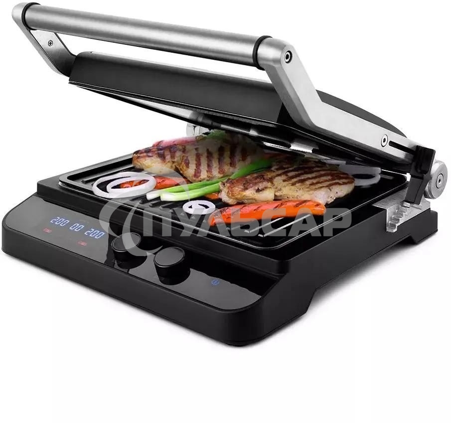 Электрогриль Kitfort КТ-1636 1800Вт серебристый