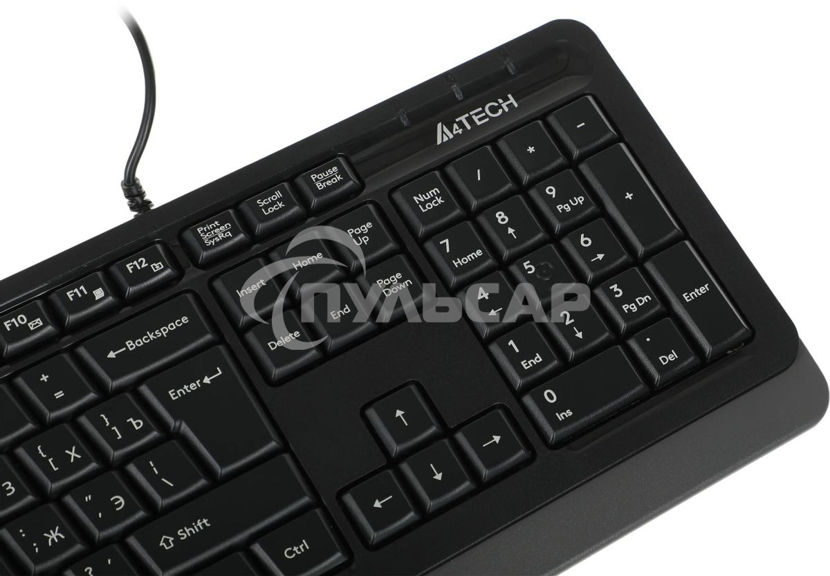 Клавиатура проводная A4Tech Fstyler FKS10, USB, черный/серый